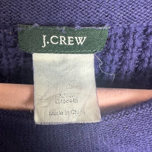 J. Crew Sweater Womens sz. SMALL PETITE Purple Knit Long Sleeve Grandmacore - Picture 3 of 6